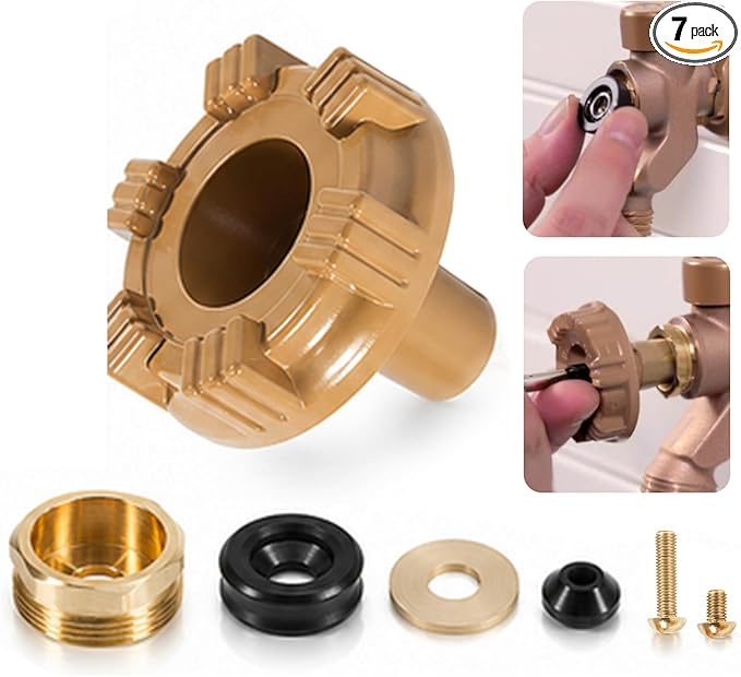 RK-14MH Faucet Repair Kit with Metal Handle Compatible with Woodford Outdoor Faucet Model 14 & 18 - Leak-Proof Replacement Set -Fits Hose Bib, Spigot, Wall Hydrant, Garden Valve Repairs - Leak Fix Set
