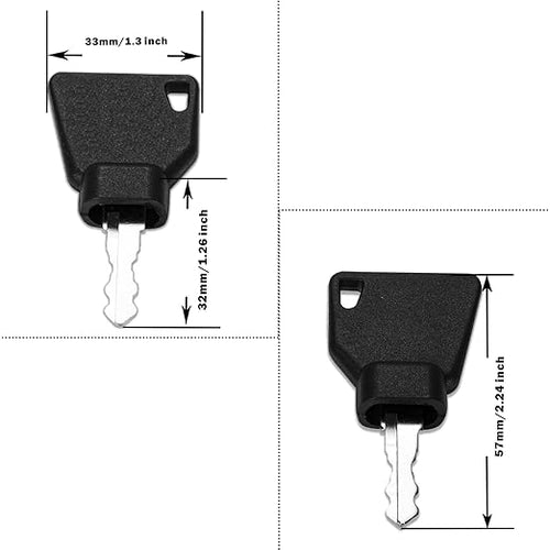10Pcs Ignition Starter Keys for JCB Volvo, 70145501, JCB 14607 Key Compatible with JCB Skytrak Bomag Bobcat 3CX Backhoe Excavators Loaders Telehandler D110