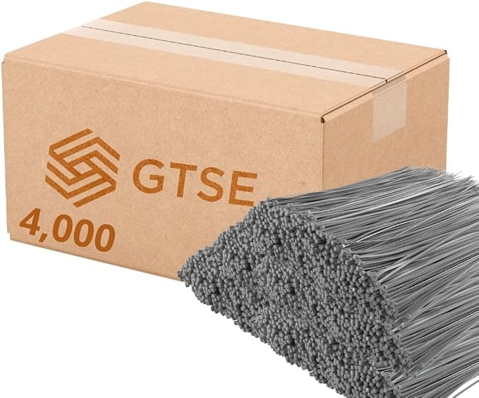 GTSE 14 Inch Silver/Gray Zip Ties, 4,000 Bulk Contractors Pack, 120lb Strength, UV Resistant Long Nylon Grey Cable Ties, Self-Locking 14" Tie Wraps, Full Carton