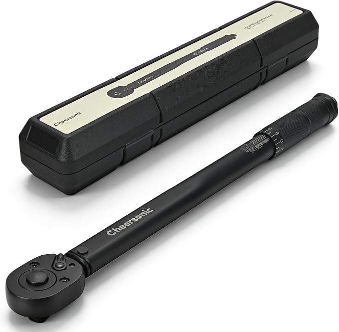 1/2 Torque Wrench 10-150 ft-lb, Click Torque Wrench 1/2 Drive | Reinforced Steel Gears, Quick-Release Head, Non-Blurry Laser Markings, 98% Efficiency Boost, Pro Cr-V for Auto & Truck