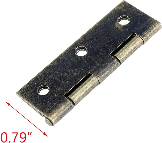 T Tulead Door Hinges Bronze Door Hinges Corner Cabinet Hinges Oil Iron Door Hinge 2.36"×1.38" Furniture Hinges Pack of 10 with Mounting Screws