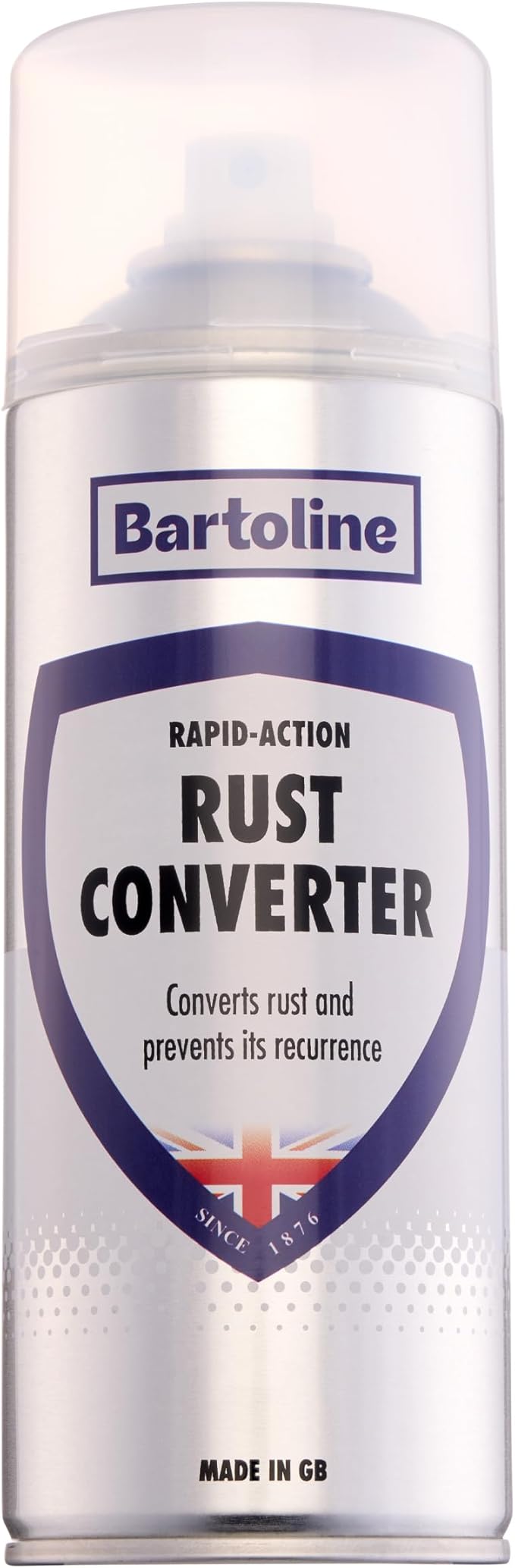 Bartoline Rust Converter Spray, 13.5 oz - Rapid-Acting Rust Neutralizer for Ferrous Metals Self-Priming Spray for Automotive Parts, Tools & Garden Furniture - 400 ml