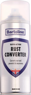 Bartoline Rust Converter Spray, 13.5 oz - Rapid-Acting Rust Neutralizer for Ferrous Metals Self-Priming Spray for Automotive Parts, Tools & Garden Furniture - 400 ml