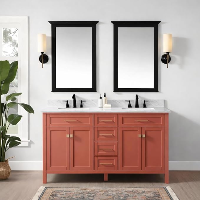 ALL-IN-ONE Paint by Heirloom Traditions, Sunrise (Orange Coral), Gallon - Durable cabinet and furniture paint. Built in primer and top coat, no sanding needed. Includes our 30 featured color card.