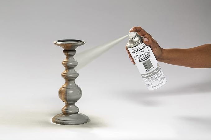 Rust-Oleum Country Gray Chalked All-in-One Ultra Matte Spray Paint | One Coat Coverage | No Primer, Sanding, Or Topcoat Needed | Easy Spray Application | Made in USA | 12 OZ | 6 Pack