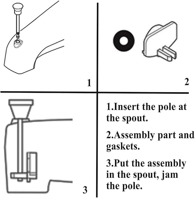 5PCS 101237 OEM for Moen Cup Seal & Diverter Gate for Plumbing Fixture or Faucet, 3800 Tub Spout Replacement Part