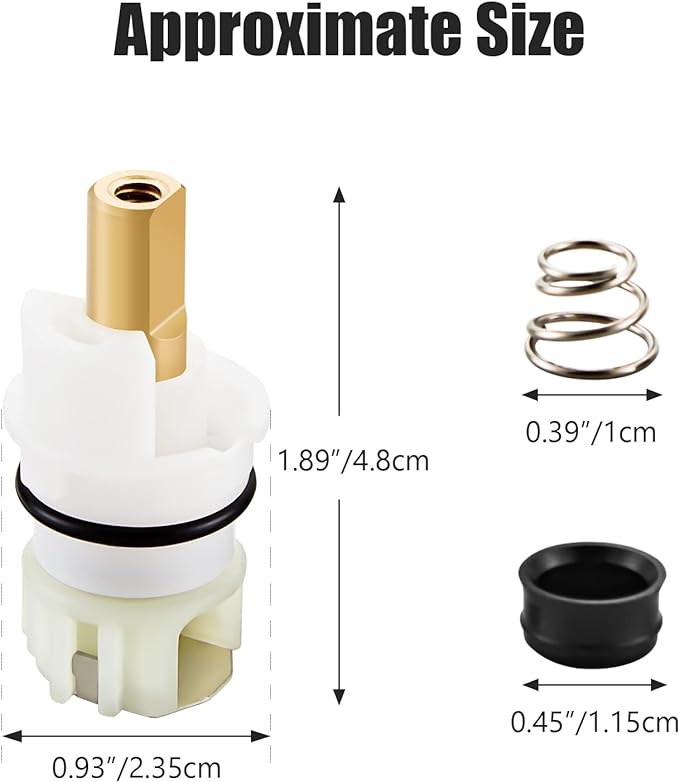 RP25513 Faucet Stem replacement for Delta two handle faucet repair kit with RP24096 Cartridge RP4993 Seat and Spring RP24097 Turn stop1/4, 4pack