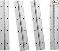 4Pcs 8Inch Piano Hinges,304Stainless Steel Hinge(Silver) 1.2'' Open Width,0.04'' Folding for Storage Boxes, Cabinets, Door, Piano, Wood Furniture