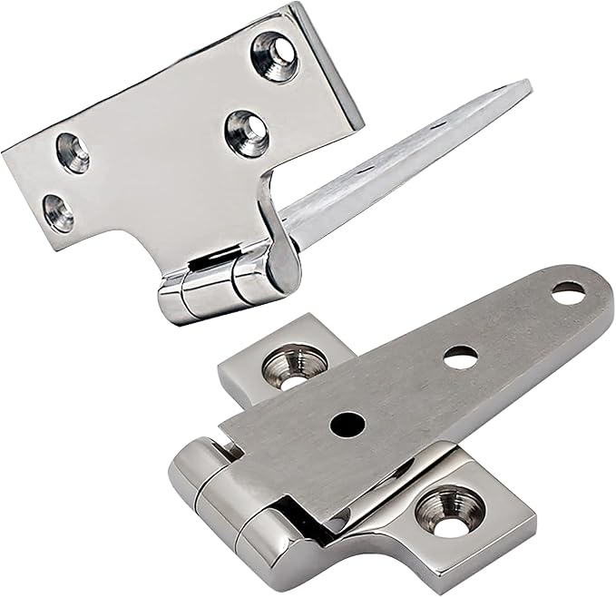316 Stainless Steel T Hinges Marine Grade 4'' x 2" Heavy Duty Boat Hatch Hinge (100 mm X 54 mm) 4 Pack Casting Cabinet Hardware Door Hinge with Screws