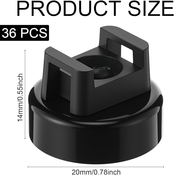 Yookeer 36 Pieces Magnet Zip Tie Mount 22 mm Heavy-duty Magnetic Zip Tie Mounts 22LBS Strong Multipurpose Wire Cable Holder Mount for Home Office Wire Management Marine Electrical Wiring
