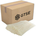 GTSE 8 Inch White/Clear Zip Ties, 15,000 Ties Bulk Contractors Pack, 18lb Strength, UV Resistant Small Nylon Cable Ties, Self-Locking 8" Tie Wraps, Full Carton