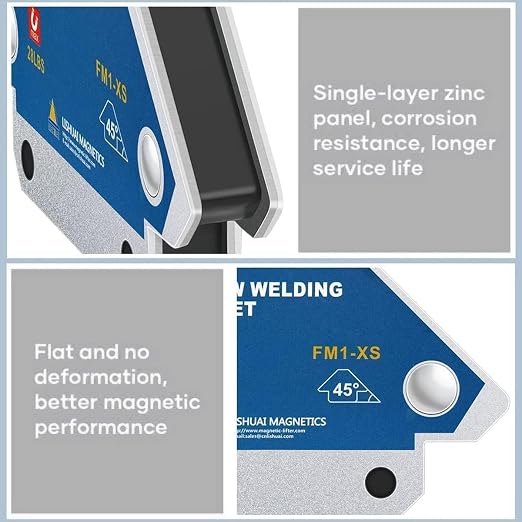 28lb Welding Magnets, Heavy Duty Magents Holder, 4Pcs 3" Strength Strong Magnetic Clamps Arrow Holder Metal Working Mig Tools and Equipment 45, 90, 135 Degree Angle in Soldering, Marking Off, Pipe
