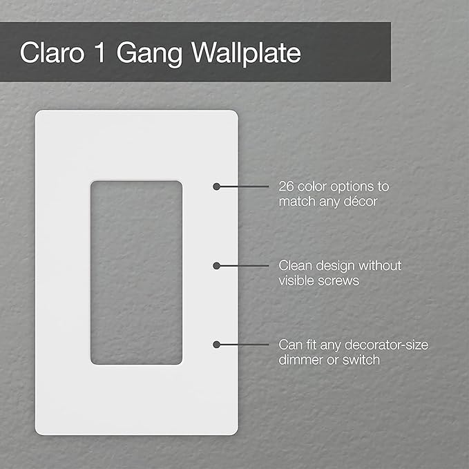 Lutron Claro 1 Gang Decorator/Rocker Wallplate, Satin, Taupe (1-Pack) | SC-1-TP
