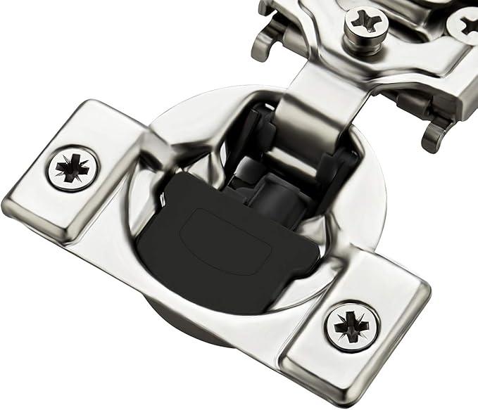 Ravinte 2 Pack 1 Pair 1/2 inch Overlay Soft Close Kitchen Cabinet Hinges Stainless Steel Adjustable Kitchen Hinges Satin Nickel Cabinet Hardware