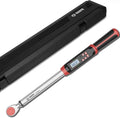 VANPO Digital Torque Wrench 1/2-Inch Drive 7.38-147.5ft-lbs/10-200NM, Dual-Direction Adjustable Electronic Torque Wrench with Preset Value, Buzzer and LED Flash Notification, for Bike Moto Car