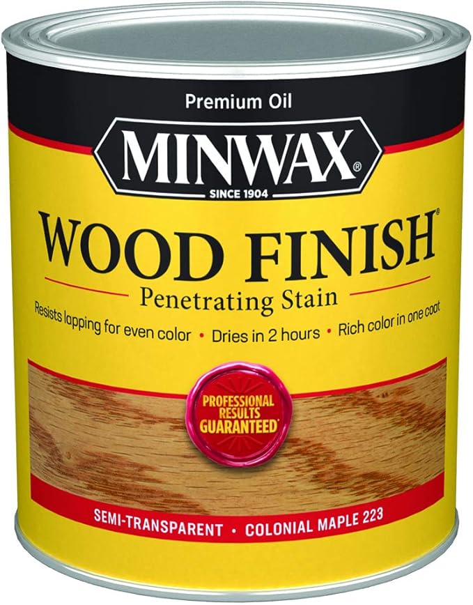 Minwax 70005444 Wood Finish, Colonial Maple, 1 Quart