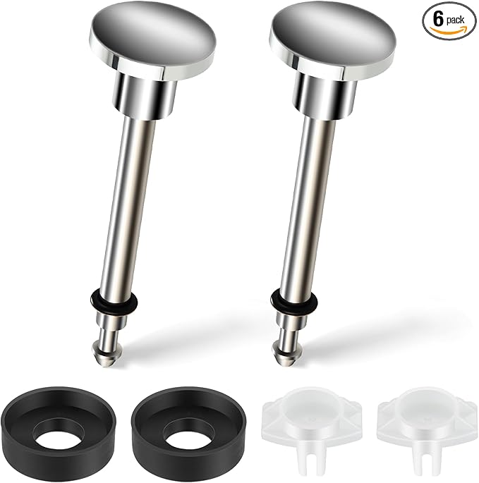 2 Set Tub Spout Diverter Repair Kit, Bathroom Shower Bathtub Leaky Faucet Repair Replacement Parts, with 2 Diverter Valve Stems, 2 Cup Seals and 2 Gates (Chrome)