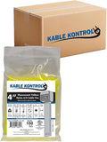 Kable Kontrol Cable Zip Ties, 4 Inch, 40000 Pcs, 18lbs Test, FL Yellow | Nylon Plastic, Self Locking, UL Listed, Indoor Use