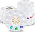 21pcs Paint Tray Palettes, Plastic White Palettes for Kids & Students,Paint Tray for Art Class,Craft DIY or Have a Birthday Painting Party