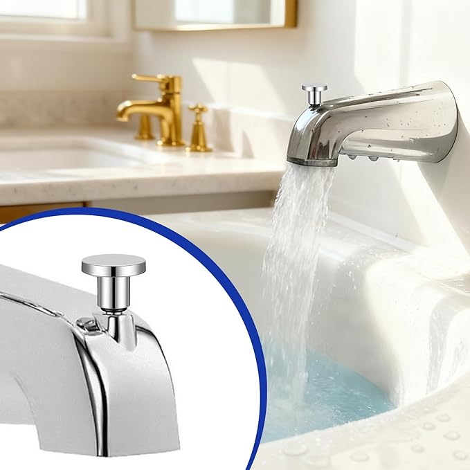 2 Set Tub Spout Diverter Repair Kit, Diverter Tub Spout, Including 2 Diverter Valve Stems 2 Seals and 2 Diverter Gates, Shower Diverter for Bathroom Shower Bathtub Leaky Faucet Repair Replacement Part
