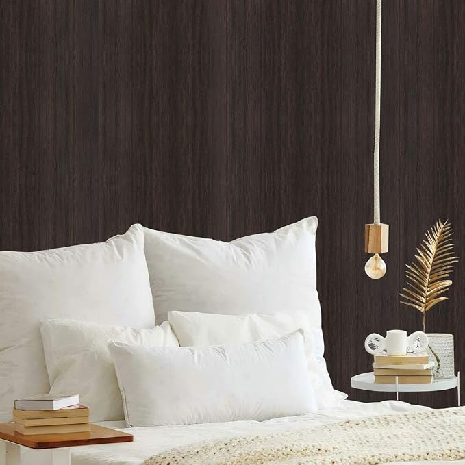 Arthome 23.6" x200''Peel and Stick Wood Contact Paper Self-Adhesive Brown Walnut Wallpaper,Decorative Vinyl Film for Countertop,Cabinets,Shelf,Drawer Liner,Easy to Clean Removable Wall Covering