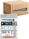 Kable Kontrol Cable Zip Ties, 4 Inch, 40000 Pcs, 18lbs Test, Orange | Nylon Plastic, Self Locking, UL Listed, Indoor Use