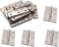 XMHF Cabinet Gate Closet Door Hinges 2.4"x1.5" Home Furniture Hardware Folding Butt Hinges Silver Tone with Mounting Screws Pack of 12