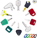 10PCS Heavy Equipment Construction Operators Keys, Master Ignition Key Set for John Deere Volvo CAT Caterpillar Komatsu Hyster Bobcat D250 and More.