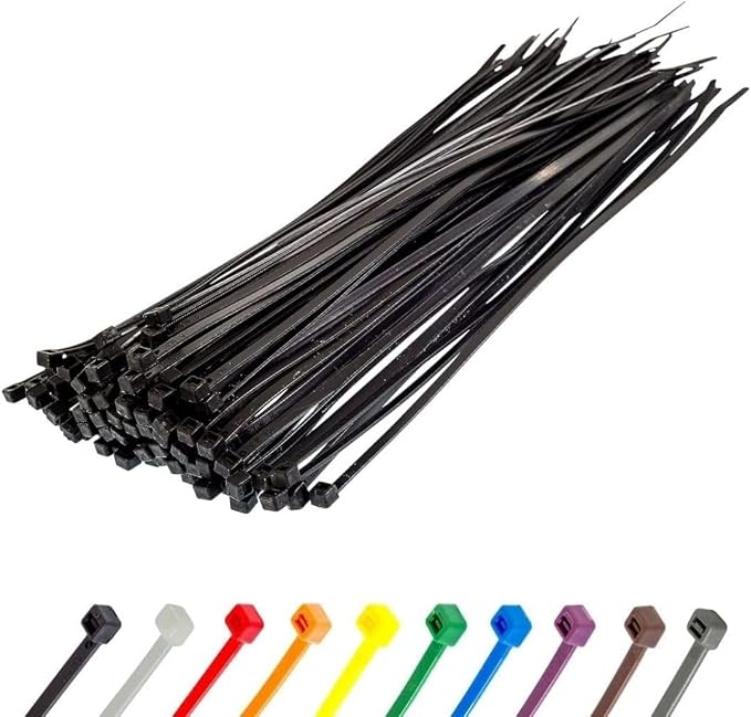 GTSE 14 Inch Black Zip Ties, 4,000 Bulk Contractors Pack, 120lb Strength, UV Resistant Long Nylon Cable Ties, Self-Locking 14" Tie Wraps, Full Carton