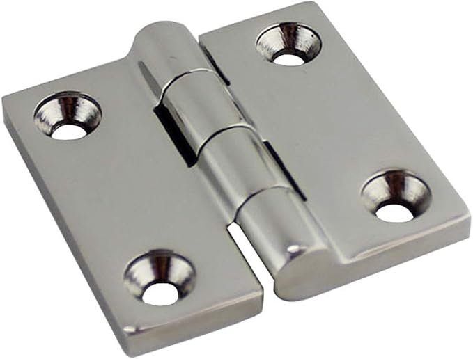 Marine Grade CAST Solid 316 Stainless Steel Mirror Polished Butt Hinges Marine Stainless Steel Heavy Duty/ 1.5" x 1.5" Pair for Boat, RVs