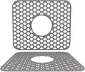 Kitchen Sink Mat 13.6 x 11.6in Silicone Sink Mat Non Slip Sink Protector for Farmhouse Kitchen Grey