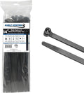 Kable Kontrol Metal Pawl Cable Ties, 14 Inch 100 Pcs, 120 Lbs Test – Black | Metal Tooth, Stainless Steel Toothed Self-Locking Ties, UV Resistant Steel Barb Zip Ties for Indoor & Outdoor Use
