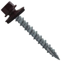 10 x 1-1/2" Burgundy Metal Roofing Screws - Hex Washer Head- Self-Starting/Tapping - EPDM Washer. 1 x 250 Count Bag - 250 Screws