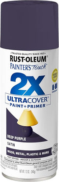 Rust-Oleum 393569 Painter's Touch 2X Ultra Cover Spray Paint, 12 oz, Satin Deep Purple