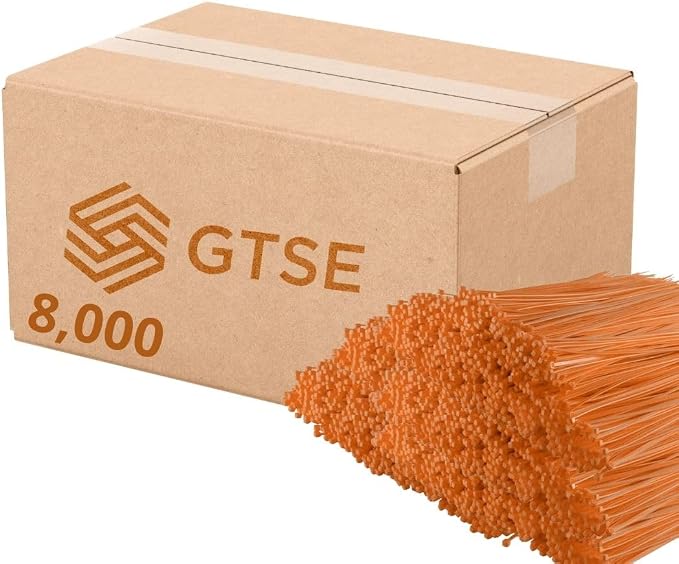 GTSE 14 inch Orange Zip Ties, 8,000 Bulk Contractors Pack, 50lb Strength, UV Resistant Long Nylon Cable Ties, Self-Locking 14" Tie Wraps, Full Carton