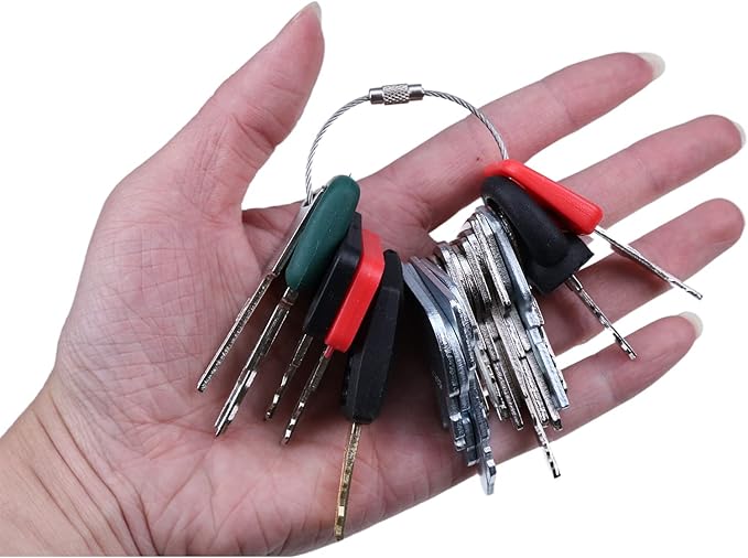 JZGRDN 24PCS Heavy Equipment Key Set with Key Ring Compatible with Caterpillar, Komatsu, Hitachi, Yanmar, Clark, JCB, Toyota, Bobcat, Genie, JLG, John Deere, Kubota, JD Hyster Heavy Equipment