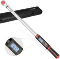 Leolee 1/2-Inch Drive Digital Torque Wrench with Angle, 12.5-250.8 Ft.lb | 17-340Nm, ±2% Accuracy, Heavy-Duty, Preset Value, Data Storage, Buzzer, LED Flash Notification, for Diesel Trucks, RV, Vans