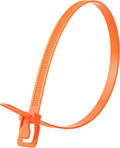 RETYZ 36-Inch Fluorescent Orange Reusable Releasable Cable Ties – 50 Pack, 175 lb Strength, Patented Quick-Release, Ultra-Durable for Heavy-Duty Commercial and Industrial Applications