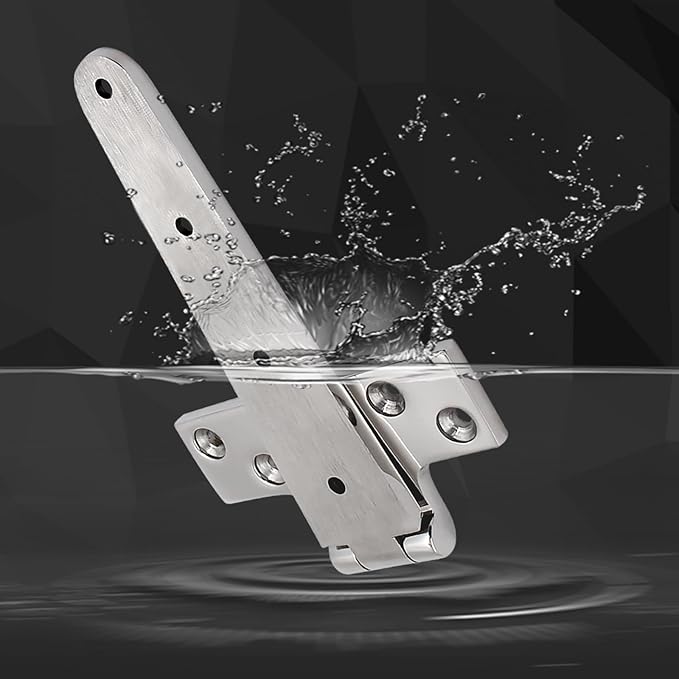 316 Stainless Steel T Hinges Marine Grade 8'' x 4" Heavy Duty Boat Hatch Hinge (196 mm X 97 mm) 4 Pack Casting Cabinet Hardware Door Hinge with Screws