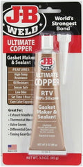 J-B Weld 32325 Ultimate Copper High Temperature RTV Silicone Gasket Maker and Sealant - 3 oz. - Copper