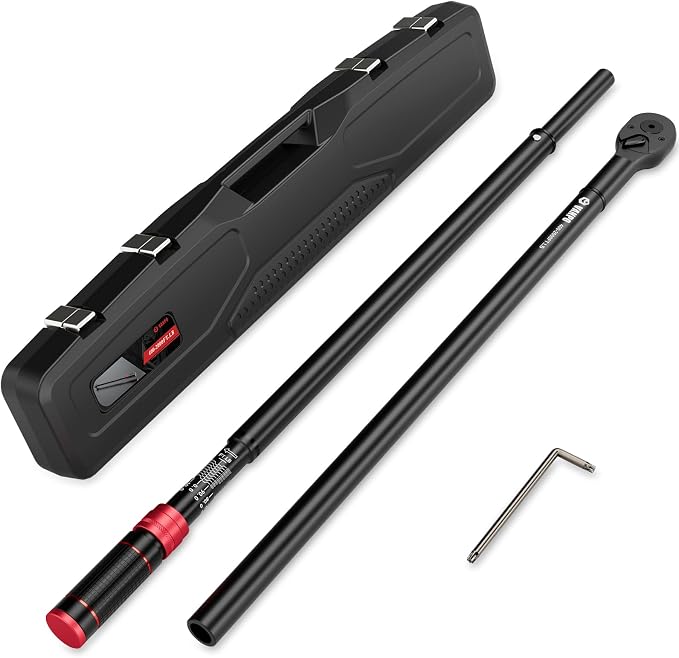 VANPO 1" Drive Torque Wrench 400-2000 Ft-Lb, 70.9" Leverage | 24-Tooth, Heavy-Duty Torque Wrench Set with Hex Key for Industrial Equipment, Truck fleet, Mining, Wind turbine