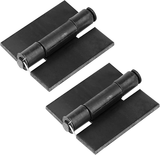 2 Pack 7-1/4" x 6-1/2" Heavy Duty Weldable Hinges, Steel Weld On Butt Hinges for Welding Metal Gate, Trailer Ramp Door, Farm Garage, 7 mm Thick