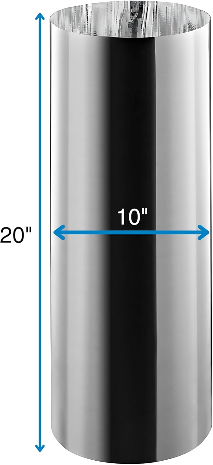 Solatube® 10-Inch Spectralight Infinity Extension Tube – 99.7% Specular Reflectivity Rigid Tubing for 160 DS & 160 ISn – High-Efficiency Light Transfer for Long Attic Runs (10" Diameter)
