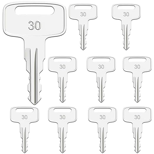 Heavy Equipment Ignition Keys, 10 Pcs 160431 Ignition Keys Fit Wacker Neuson Trench Roller RT56-SC, RT82-SC, RT82-SC2, RTX-SC, RD7H-ES1