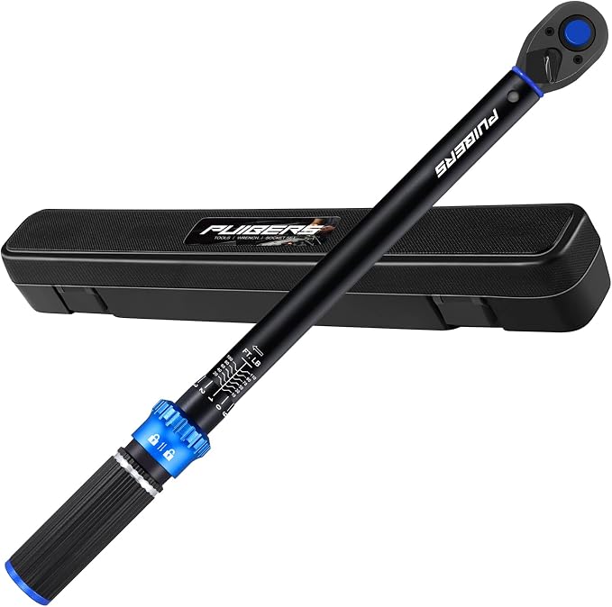 3/8 inch Drive Click Torque Wrench, Click Torque Wrench 3/8 Torquimetro 10-110 FT.LB/13.6-149.2 Nm, Dual-Direction Adjustable 72 Tooth for Bike Moto and Car Repair
