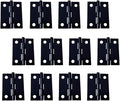 QCAA Narrow Butt Utility Hinge, Swaged, with Removable Loose Pin for Cabinet Door or Box Hinge, 2" x 1-1/2" x 1.4mm, Flat Black, 12 Pack, Made in Taiwan