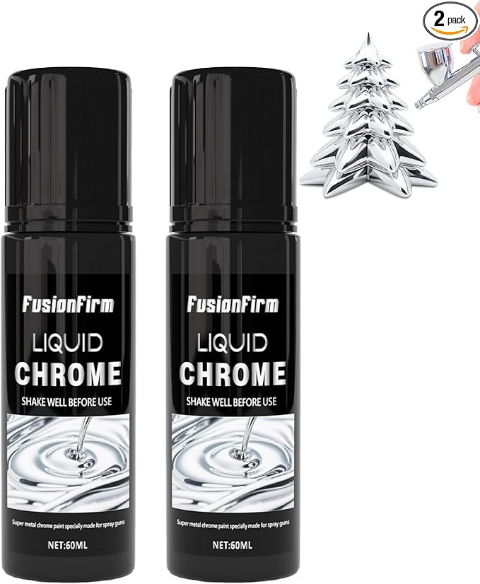 Liquid Liquid Paint - Alcohol-Based Airbrush Paint - High Gloss Finish Silver 4 Fl Oz