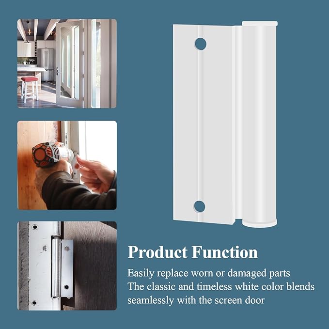 2 Pcs 2579475 Bottom/Lower Screen Door Leaf Hinge W/Screws Fit for Andersen 400 Series Frenchwood Hinged Patio Door, Lower Butt Hinge
