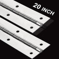 2Pack Heavy Duty Piano Hinge, 2" Open Width x 20" Continuous & Piano Hinges, 0.06” Thick Stainless Steel Piano Hinge with Holes, Polished Stainless Furniture Hinges for Cabinet Door Cases Woodworking