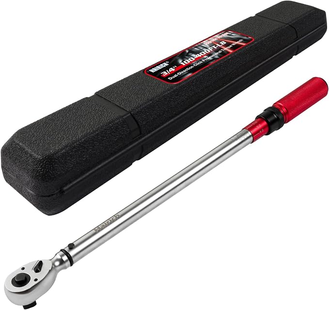 Hairich 3/4-Inch Torque Wrench, Dual-Direction Adjustable 60 tooth 100-400ft.lb/136-542Nm, Professional Torque Wrench, for Maintenance Tool and Product Assembly